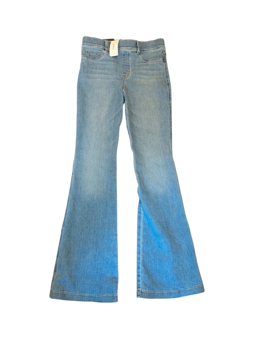 NWT SPANX EveryWear Flare Jeans Stonewashed Blue High Rise Size M 20960R Spanx